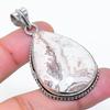 Natural Laguna Lace Agate Gemstone 925 Sterling Silver Pendant 1.97" AP-15468