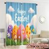 2pcs   2D FLAT PRINTING Curtains (Without Rod) Easter Bliss(1) Modern Curtains Roller Blinds Semi-Sheer Curtains Decorations For