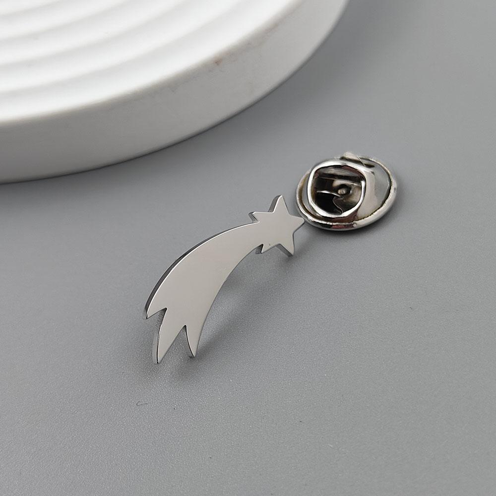 Stellar Mango Element Stainless Steel Brooch, Classic Fashion Badge, Banquet/Speech/Business Universal Lapel Jewelry.