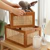 3 Pcs Set Vintage Wooden Storage Basket Included S&M&L sizes,Decorative Woven Organizer S for Book,snacks,Fruit storage.Back To School Season.