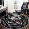 1 Stück Halloween Dekorationen Stuhl Teppich für Büro, Runder Rutschfester Langlebiger Großer Büroteppich, Geeignet für Büro