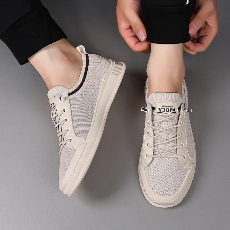 Men's Shoes 2026 New Mesh Breathable Lightweight Thin Style Lazy Foot On Trendy and Fashionable Sports and Leisure Shoes