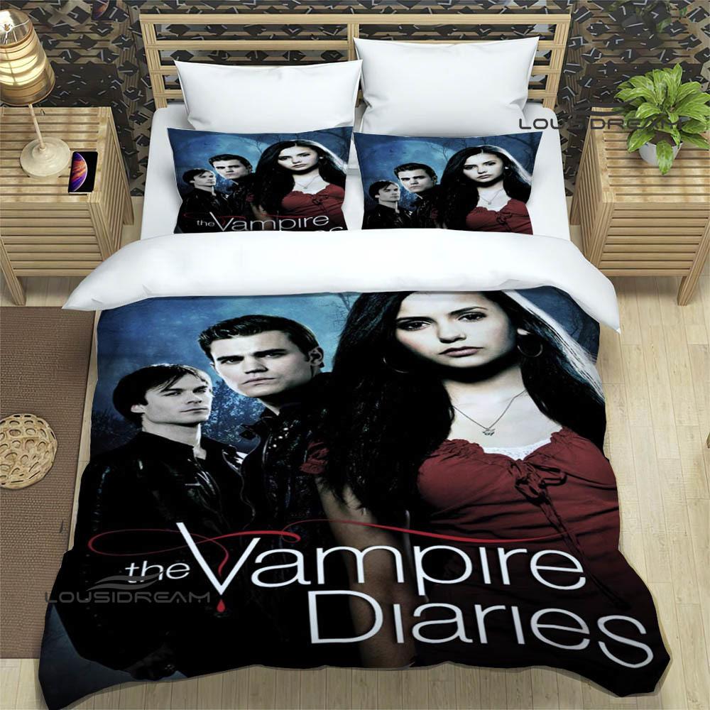 Set Biancheria da Letto Stampati 3D Damon Salvatore set squisito di biancheria da letto copripiumino set piumone set biancheria da letto lusso regalo di compleanno