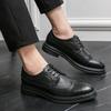Classic Brogues Men Evening Dresses Oxford Shoes for Men Leather Formal Footwear Mens Glossy Retro Shoes Luxury Upscale Flats