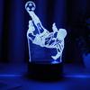 3D Kreative 7-Farben Fußballspieler Nachtlicht, Sport Dekoration Haus Dekoration Schreibtisch Kreative Schreibtischlampe