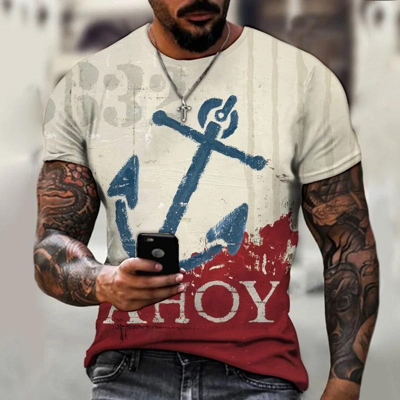 Nieuw Mode Wereldkaart Bedrukt Heren T-shirt Street Fashion Harajuku Ronde Hals Korte Mouw Comfortabel Groot Top