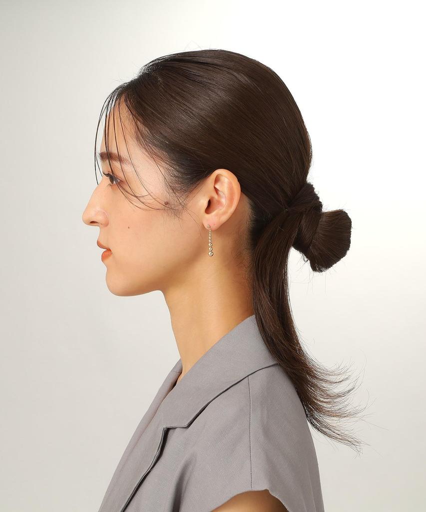 Earrings K10 Hollow Ball Gradient Stud Earrings 40576549 Yellow Gold 00 [Kokoshnik] Women's (100)