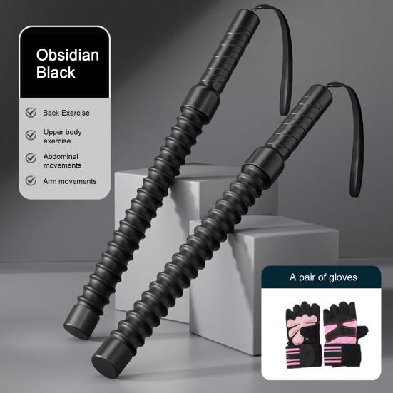 2Pcs Ropeless Battle Rope with Bag Gloves Lightweight Portable Workout Rope Muscle