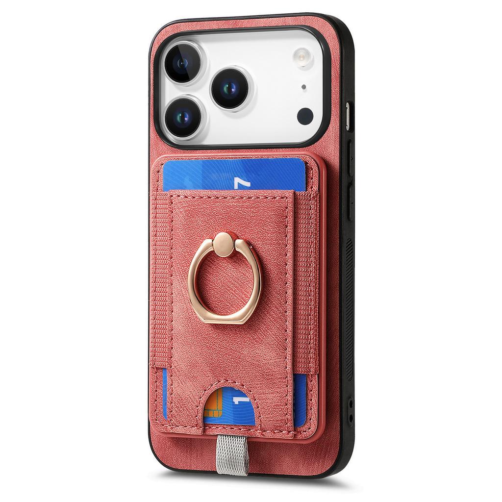 2 In 1 Detachable Vertical Cards Solt Ring Holder Wallet Leather Case For iPhone 17 Pro Max 16 15 14 13 12 11 Plus 16E Cover