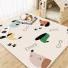 Cartoon Dog Bone Print Pet Mat Waterproof Non‑Slip Scratch‑Resistant Easy‑Clean Floor Mat For Indoor Dog Playpen