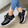Women Sneakers Platform Shoes Leather Patchwork Casual Sport Shoes Ladies Outdoor Running Vulcanized Shoes