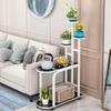 Nordic Multi-layer Indoor Flower Stand with Side Table – Wrought Iron Plant Pot and Fish Tank Decor Storage Rack