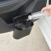 Lixeira de carro suspensa para veículo, caixa de armazenamento para lixo, preto, ABS, quadrado, tipo prensagem, lata de lixo, interior do automóvel