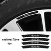 Cwdf10 4Pcs Carbon Fiber Car Wheel Tire Hub Rim Sticker Emblem Auto Accessories For OPC Astra K Vectra Corsa Zafira Insignia Mokka