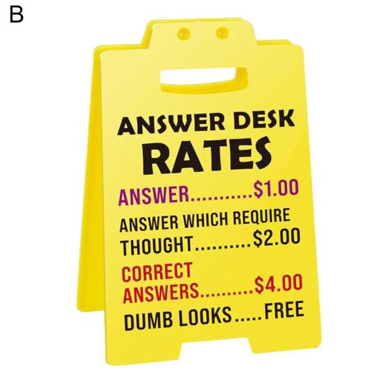 Prank Desk Caution Sign Heavy Duty Plastic Desktop Warning Sign Home Office Desk Mini Table Sign Decoration Ornament Gag Gift