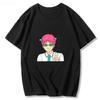 Anime The Disastrous Life of Saiki K Bedrucktes Kurzarm-T-Shirt Saiki Kusuo Harajuku Hip Hop Lässiges T-Shirt Mode Vintage Shirts