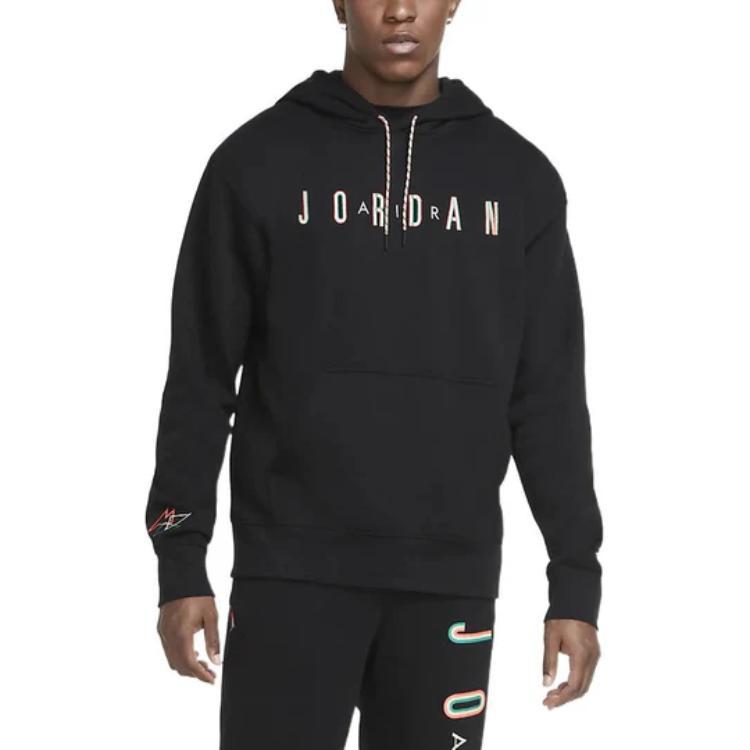Jordan Sweatshirts Men's Black Hooded Moderate Regular (Unisex) Sweatshirts CK9568 011
