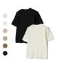 VIVABROWN 85-Vivaj016 Basic Crop Round Short Sleeve Knit 6 Colors