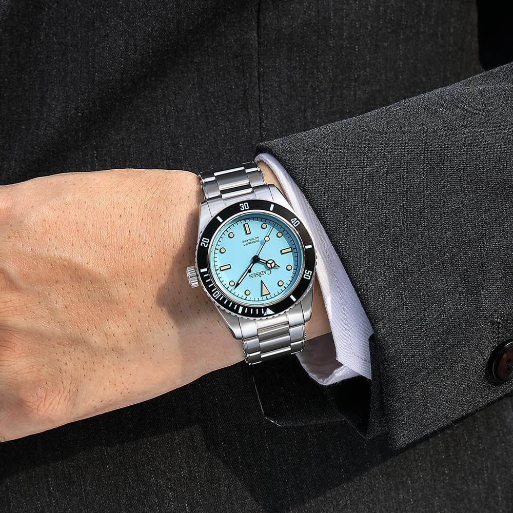 Cadisen 8206 Neue Top-Marke, Luxus-Herrenuhr mit Box, 200 m wasserdicht, automatische Herren-Mechanische Uhren