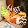 Cartoon Simulated Ice Cream Pillow Plush Toy Cute Ice Cream Cone Pillow Doll Shooting Prop Ornaments