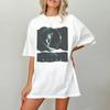 2026 Summer Womens Retro Alien Movie Graphic TShirt Unisex Cotton and Breathable Short Sleeve Oversized Loose Casual