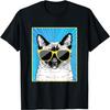 Siamese Cat Portrait Pop Art Cat with Sunglasses T-Shirt