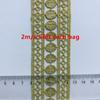 2m/6.56ft Each Bag Super Wide Golden Lace Silk Lace Trims Webbing Cloth Accessory Perfect for DIY Crafts Sewing Weddings Home Curtain Decor!ation