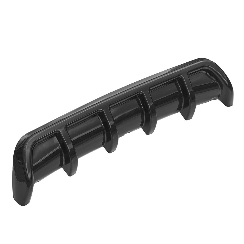 6 Shark Fin Universal Lower Rear Bumper Car Body Spoiler Decor Wing Diffuser ABS Matte Black Carbon Fiber Look
