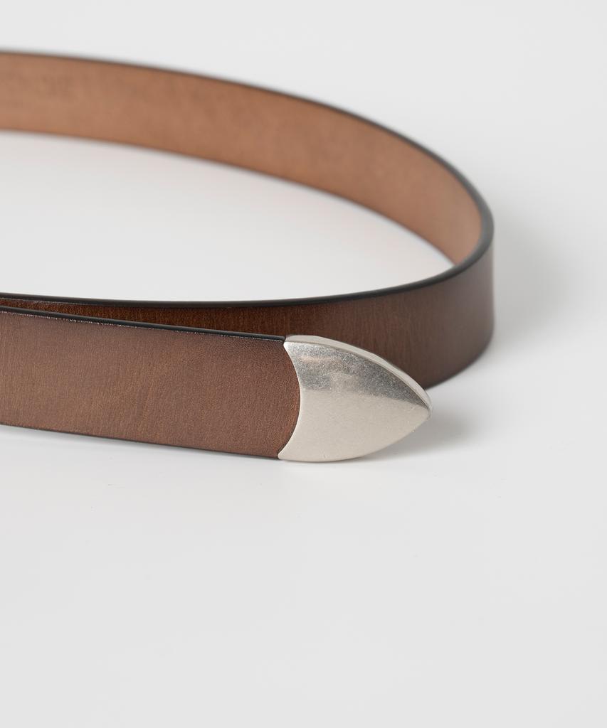 MILLO ARCHIVE Vintage Washed Leather Belt [Vintage Brown]