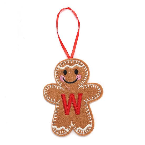 Yousheng Lebkuchenmann Ornamente Initialen Alphabet Monogramm Lebkuchen Hängeornament Familienname Buchstabe Weihnachtsbaumdeko