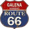 Vintage Route 66 Square Metal Tin Sign Garage Home Bar Decor 20x20cm