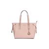 Voyager Letter Logo Pendant Solid Color Leather Catfish Bag Hand Shoulder Bag Women's Pink