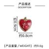 Französische klassische rote Retro-Liebestropfenohrringe, elegante Ohrschnallen im Hong Kong-Stil, modische kleine, exquisite, vielseitige Ohrringe