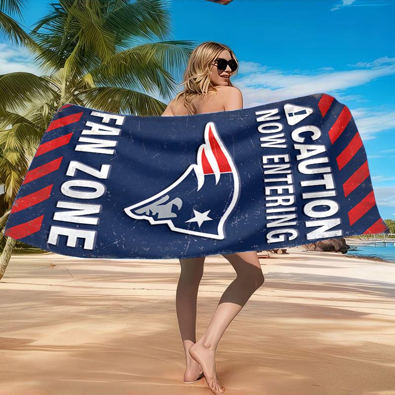 New England Futballcsapat Logós Strandtörölköző, Gyorsan száradó, Könnyen kezelhető, Alkalmas Fitneszhez és Tengerparti Nyaraláshoz Egyaránt, Sport Alapvető Cikk