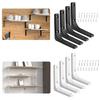 4Pcs Heavy Duty L Shape Wall Bracket 4x4 Inch Floating Shelf Support Joint Angle Bracket for DIY Installation with Screw