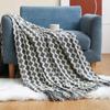 Nordic Knit Plaid Blanket Super Soft Bohemia Blanket For Bed Sofa Cover Bedspread Plaid On The Sofa Decor Blankets With Tassel