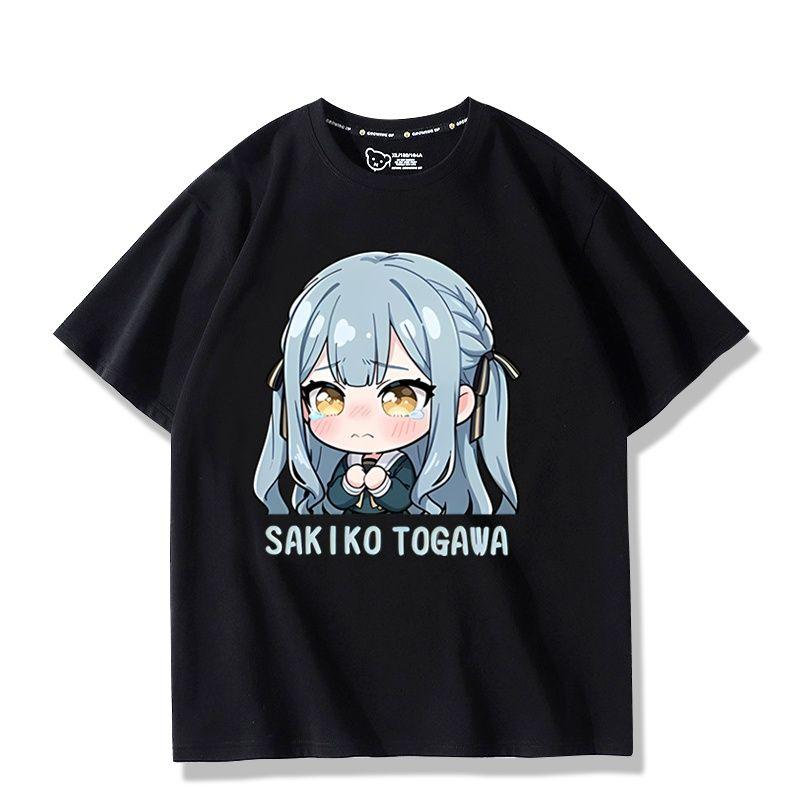 Anime BanG Dream Sakiko Togawa Print Tshirt Kawaii Summer Tee Short Sleeve Tops for Unisex Women Summer Clothes Womens Tshirts