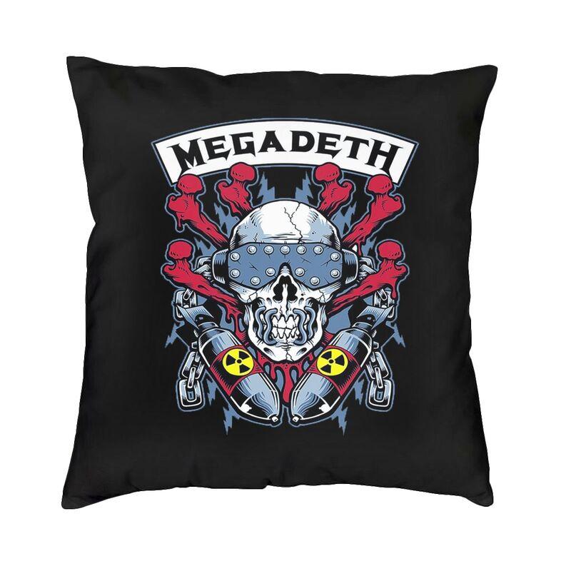 Megadeths Heavy Metal Band Square Pillow Cover Home Decorative Rock Band Cushions Throw Pillow For Sofa Double-Sided Printing