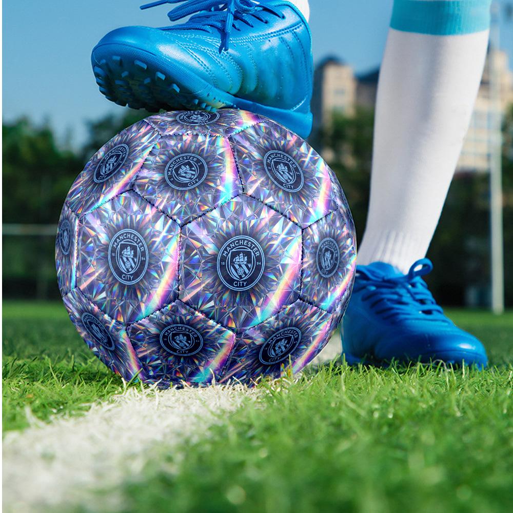 Manchester City Theme Soccer Ball Size 5 Soccer Ball Soft Touch Professional Training Football for Outdoor Sports