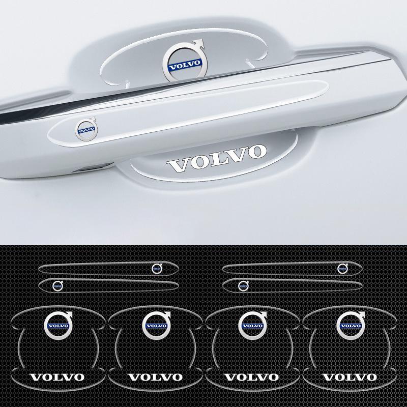8Pcs For Volvo V60 XC60 XC90 S60 XC40 V40 S80 T6 V90 EX90 S90 V70 Car Door Handle Sticker Protection Decals Door Bowl Film Strip