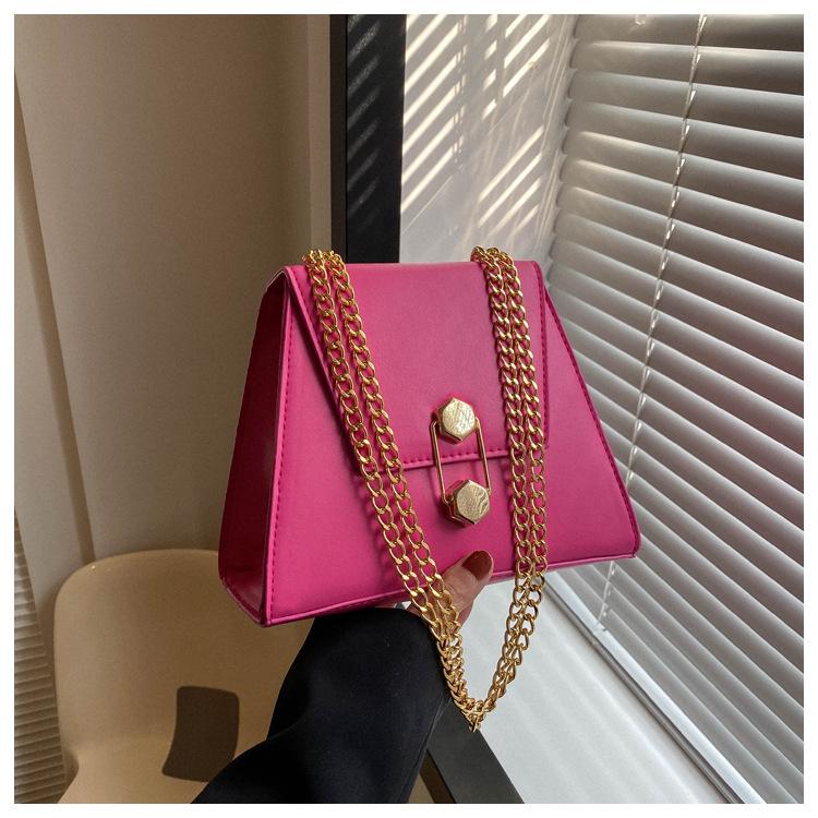Pure New Color Bag Women's 2025 Summer New Trendy Casual Shoulder Crossbody Fashion Chain Handbag