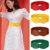 Fashion Wide Hook Casual Waist Strap Elastic Belts Bowknot Waistband Waist Belts