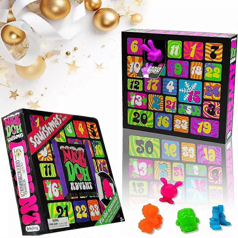 Calendar de Advent Squishmas Nee Doh 2025, Calendar de Advent Squishy de Crăciun