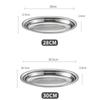 Multi-Size 304 Stainless Steel Oval Fish Plates Household Food Dinner Steamed Shallow Plate Dishes Kitchen Tableware Dinnerware