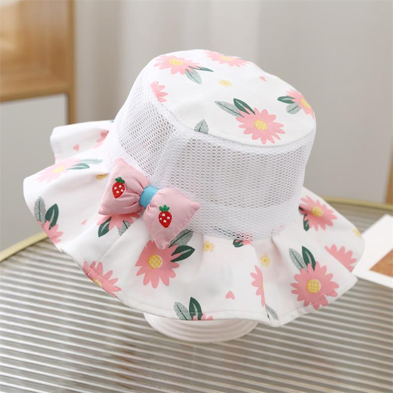 Children's Sunscreen Hat Boys' Sunshade Thin Edition UV Protection Summer Baby Girls' Fisherman's Hat Mesh Sunscreen Hat