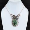 Ruby Zoisite Necklace Copper Wire Wrapped Necklace Ruby Zoisite Gemstone Jewelry Adjustable Chain Necklace Handmade Copper Jewelry For Gifts