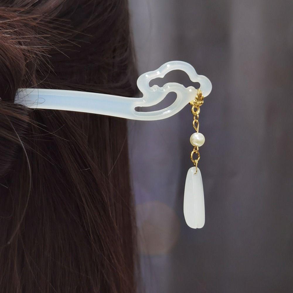 Acetat Blume Anhänger Geflochtene Haarspangen Quaste Koreanischer Haarclip Blatt Anhänger Damen Haarspangen Hanfu Haarstäbchen Chinesische Haargabel