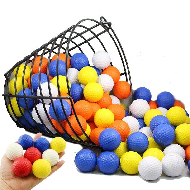 PU Foam Golf Ball Indoor And Outdoor Training Colorful Practice Soft Foam Golf Ball Toy Children's Gift Sponge Ball Pressure