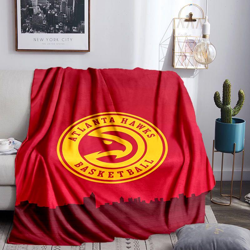 Atlanta Basketball Wirft Decke Flanelldecken Plüsch für Sofa Bett Geschenke für Männer Frauen Reise Picknickdecke Weihnachts-Fan-Geschenke