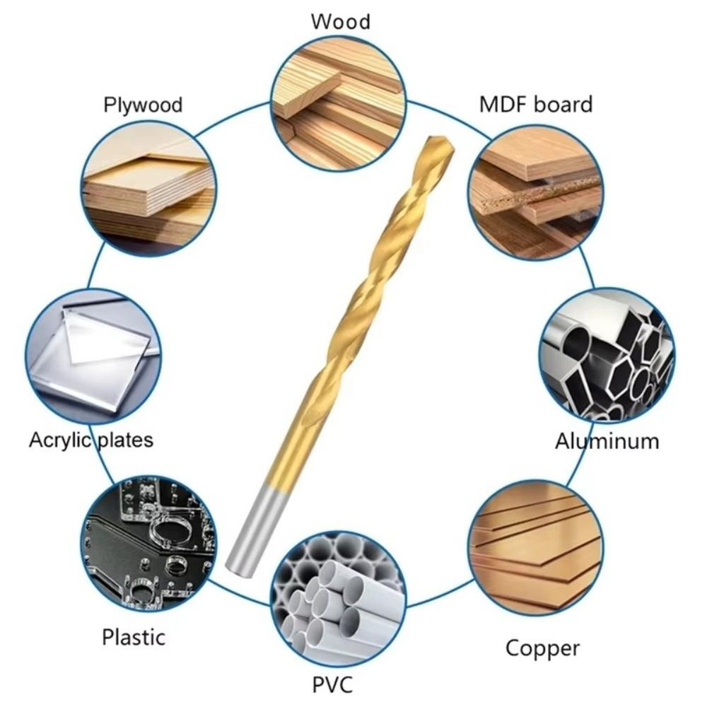Precision Masonry Drill Bits High-Speed Steel Drill Bit Set Twist Drill Bits  For Metal